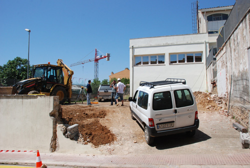 Les obres de l'Ajuntament de Calonge, avui.
