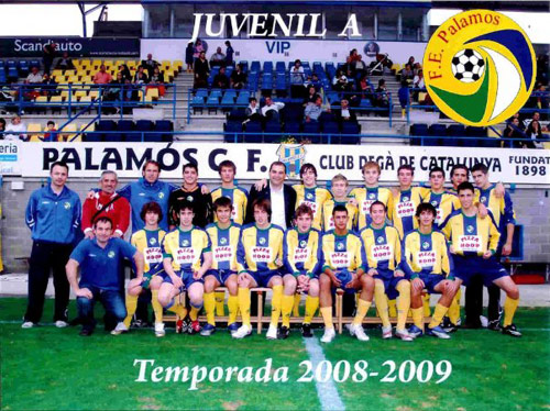 L'equip juvenil A de la FE Palamós d'aquesta temporada.