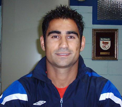 Constantin Petalla, jugador del Palamós CF.