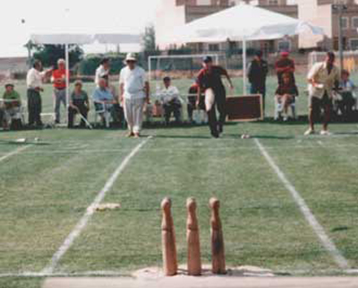 Una competició de bitlles catalanes, en una imatge d'arxiu.