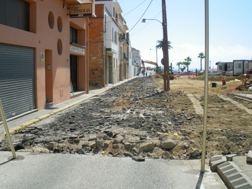 Les obres del carrer de Salvador Albert i Pey.