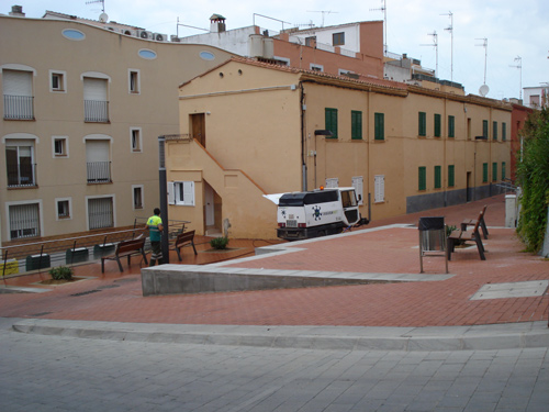 La placeta on es posarà la placa d'interpretació.