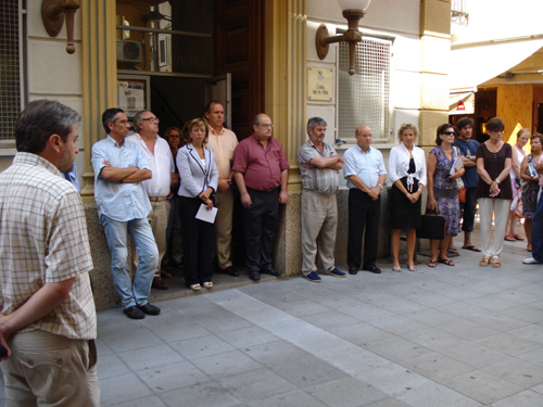 Imatge de la concentració d'aquest migdia.