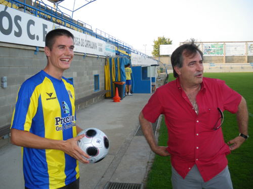 Albert Serra, en la imatge amb Emili Caballero, pot ser baixa aquest diumenge.