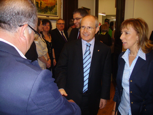 El president Montilla, en una visita oficial a Palamós.
