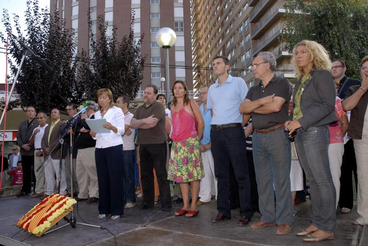 Un acte de la Diada a Palamós, en una imatge d'arxiu. (Fotografia cedida per Josep Lois).