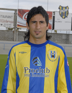 El jugador del Palamós CF, Diego Romero.