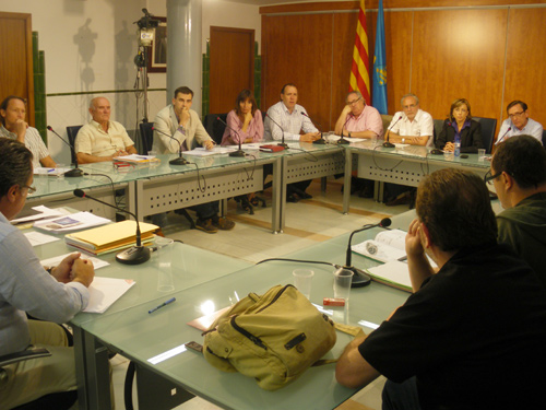 El Ple municipal, reunit ahir.