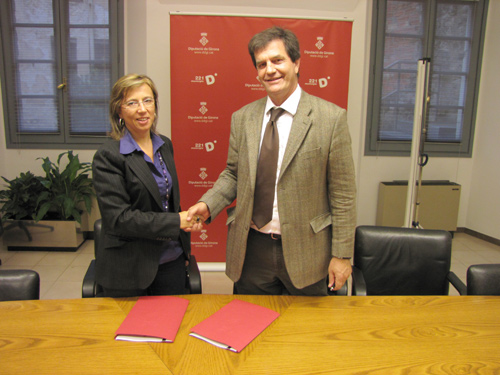 Teresa Ferrés i Estanis Puig, aquest matí.