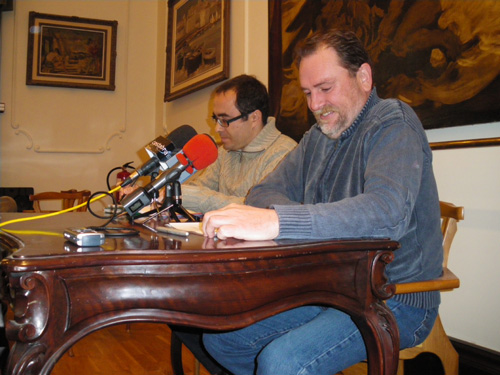 Josep Espadalé, en primer terme, aquest matí.