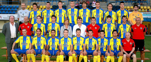 La plantilla del Palamós CF 2009-2010, a l'inici de temporada.