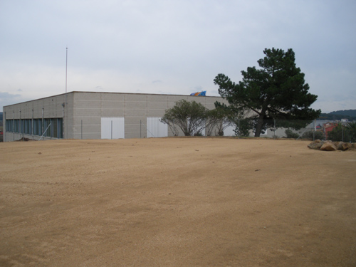 El nou espai d'aparcaments del Tennis.