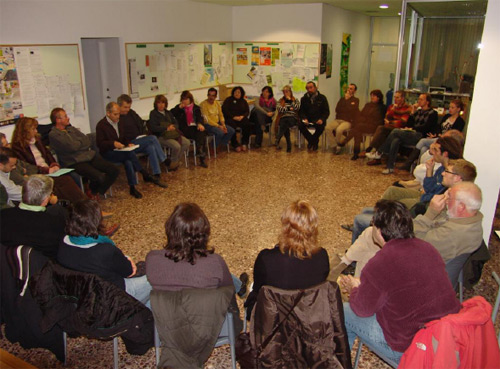 Una de les reunions celebrades per 'Palamós i Sant Joan per l'Autodeterminació'.