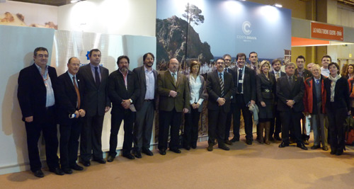 Alcaldes i regidors dels municipis de la Costa Brava i d'altres autoritats, avui a Fitur.