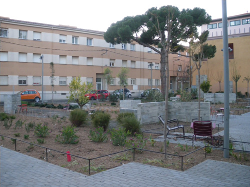 La plaça dels Països Catalans, aquesta tarda.