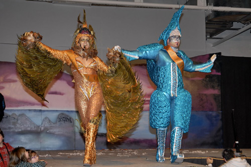 El Rei i la Reina del Carnaval de Palamós 2010, dissabte. (Fotografia cedida per Josep Lois).