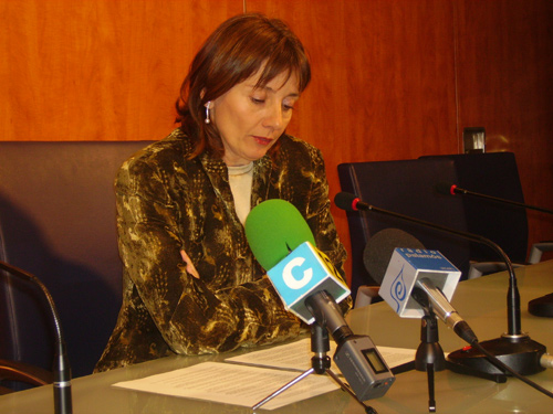 La portaveu de CiU, Isabel Ruiz.