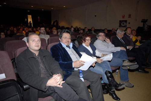 Alguns dels ponents que van participar en l'acte d'ahir a La Gorga. (Fotografia cedida per Josep 

Lois).