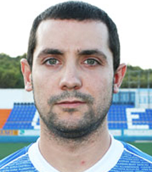 Albert Síria, jugador del Palamós CF.