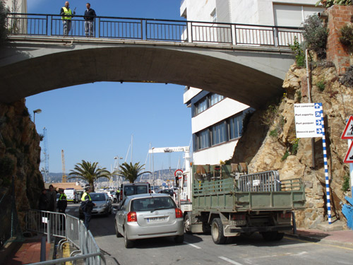 El lloc de l'accident, aquest migdia.