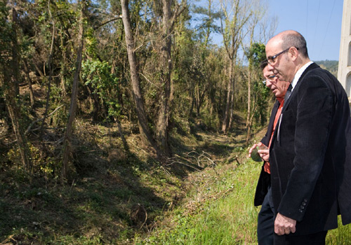 El conseller Baltasar ahir, en una zona forestal de Santa Cristina d'Aro.