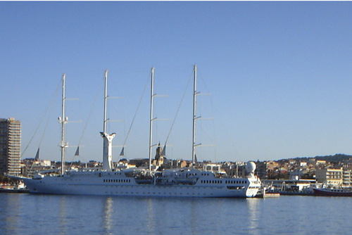El Wind Spirit, l'anterior vegada que va venir a Palamós.