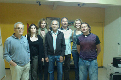 La nova executiva d'ERC a Palamós, amb Feliu Antúnez al centre.