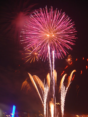 Imatge d'arxiu de focs artificials a la Festa Major de Palamós.