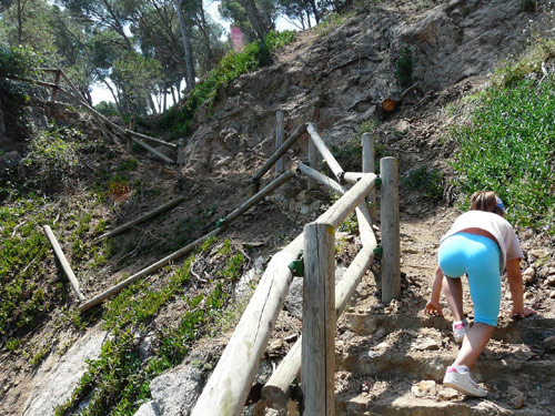 Situació del camí de ronda a cala Morisca.