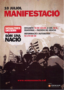 Cartell de la Manifestació 'Som una nació'.