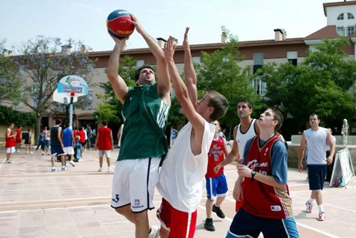 Un partit de bàsquet 3x3, en una imatge d'arxiu.