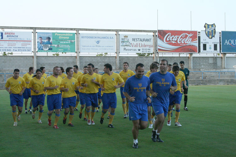 Una sessió de pretemporada del Palamós CF, en una imatge d'arxiu.