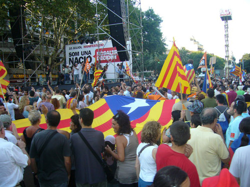Un moment de la manifestació del passat 10 de juliol a Barcelona.