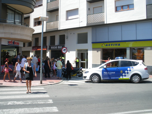 Imatge de l'incident que hi va haver ahir al mercat.