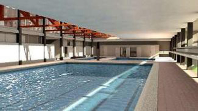 Imatge virtual de la futura piscina.