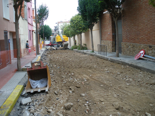 Obres del projecte 'Palamós millora', en una imatge recent.