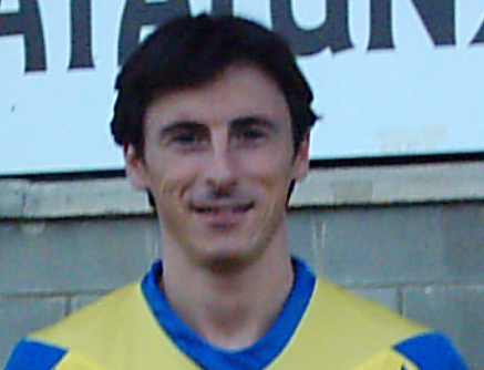 El jugador del Palamós CF, Santi Celaya.
