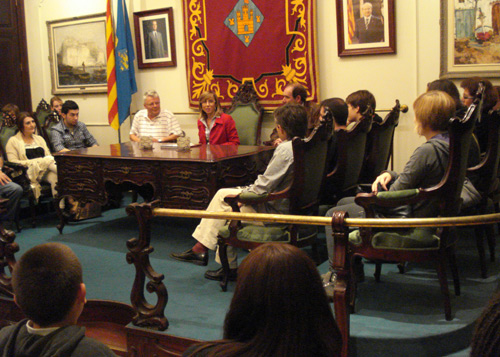 Recepció a la delegació de Rheda, a l'Ajuntament de Palamós.