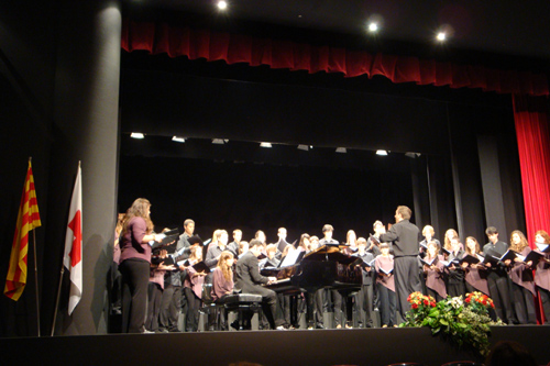 Un moment de l'actuació del Cor a La Gorga.