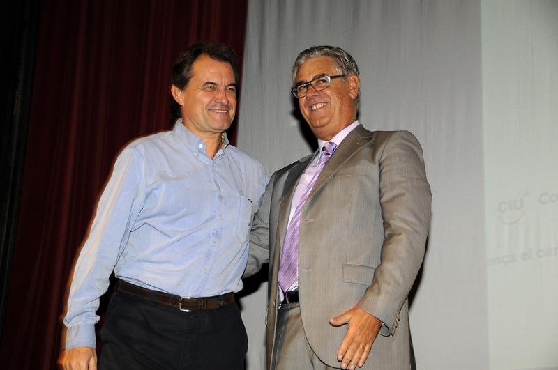 Kelo Martí i Artur Mas, el dia de la presentació de candidatura a Palamós. (Fotografia cedida per Josep Lois).