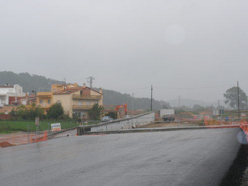 Les obres de la C-31 al barri del Tennis.