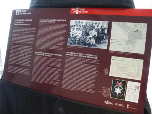 El plafó que s'instal·larà a l'exterior de l'antic parvulari republicà.