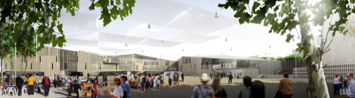 Una imatge virtual de l'espai de l'Arbreda, segons el projecte de Jordi Badia.