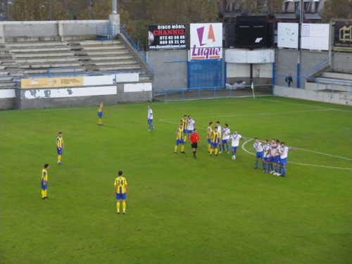 Un moment del Palamós-Europa jugat diumenge.