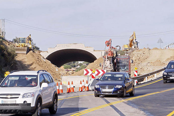 Imatge d'arxiu de les obres de la C-31 a Platja d'Aro. (Fotografia: El Punt')