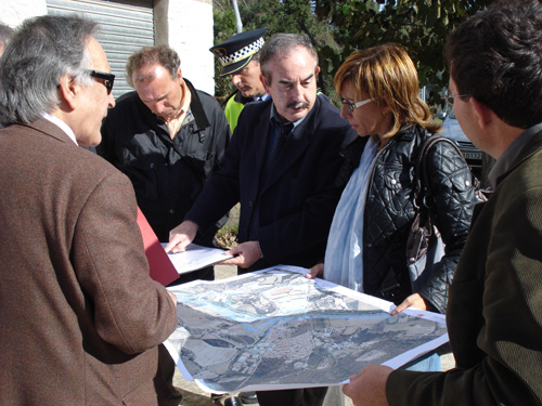 Alexandre Sales, al centre, aquesta setmana a Palamós.