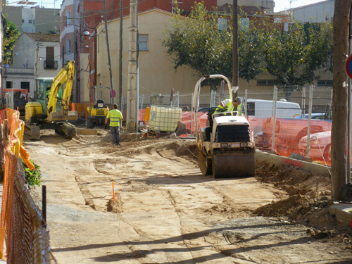 Obres del projecte 'Palamós millora' en una imatge recent.
