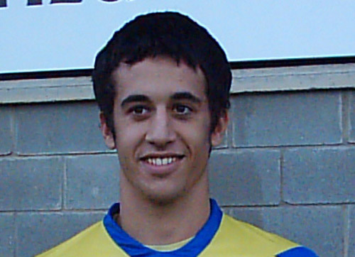 Micaló, autor del gol del Palamós en el partit enfront la Muntanyesa.