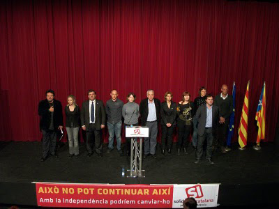 Acte de Solidaritat per a la Independència al teatre La Gorga de Palamós.