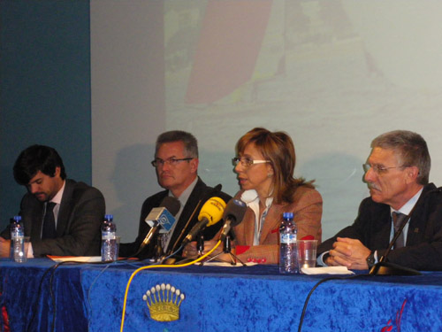L'acte de presentació de la Christmas Race, que s'ha fet aquest migdia a Palamós.